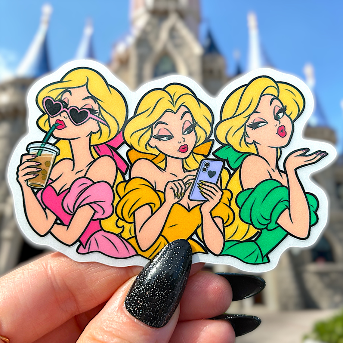Three Blondes Besties Sticker