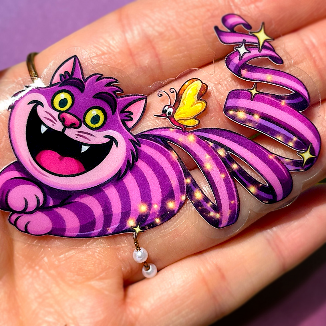 Cheshire Cat Unravelling Sticker