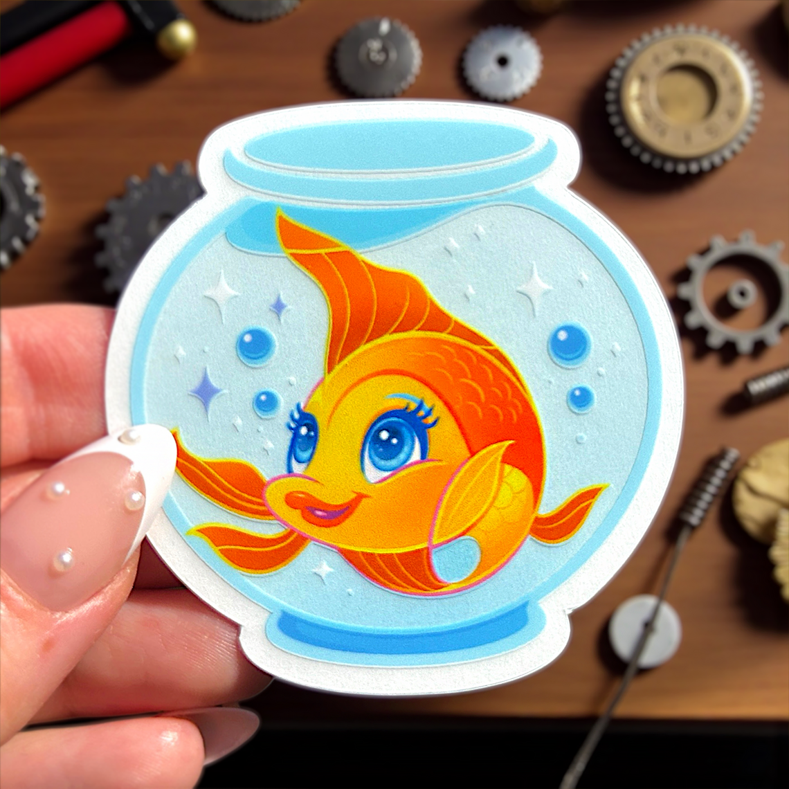 Cleo The Goldfish Sticker