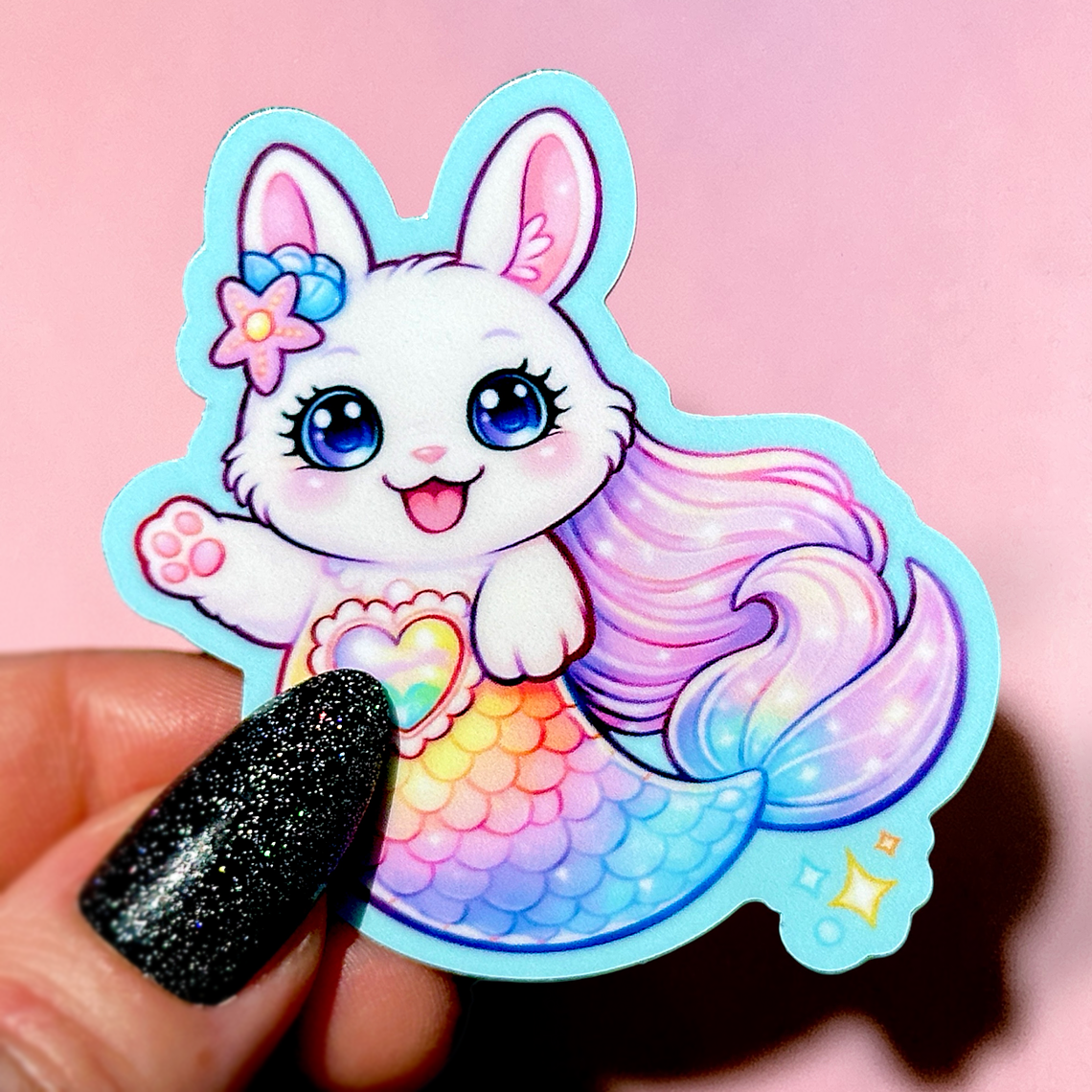Cute Mermaid Bunny – PopStickerMerch