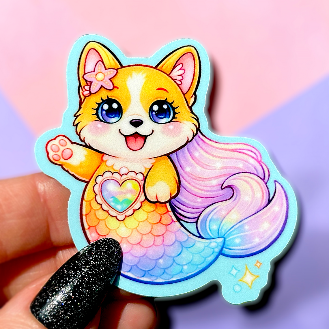 Cute Mermaid Corgi