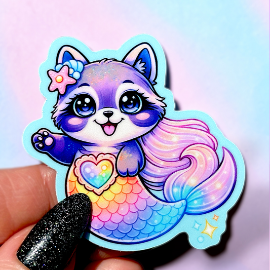 Cute Mermaid Raccoon