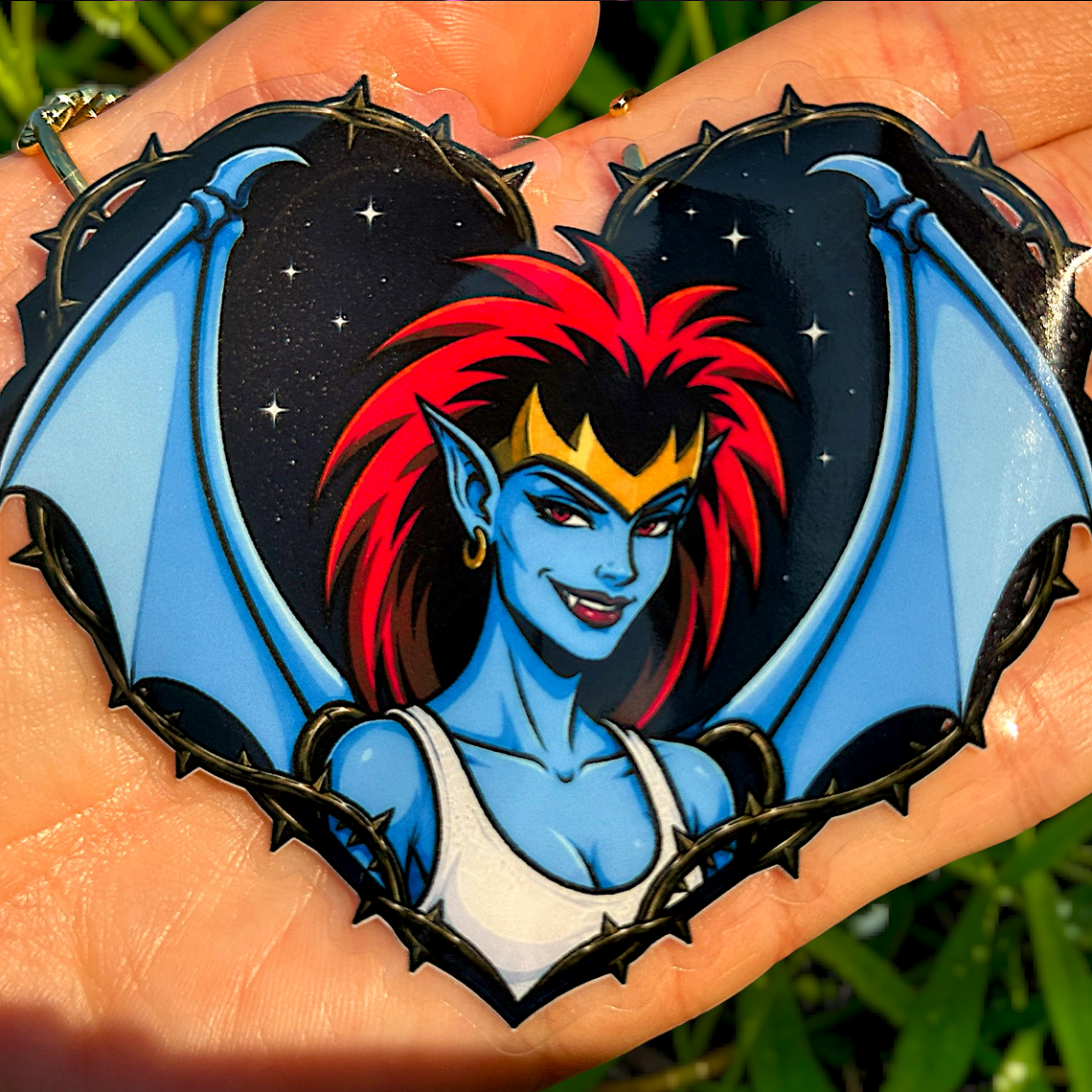 Demona Thorn Heart Sticker