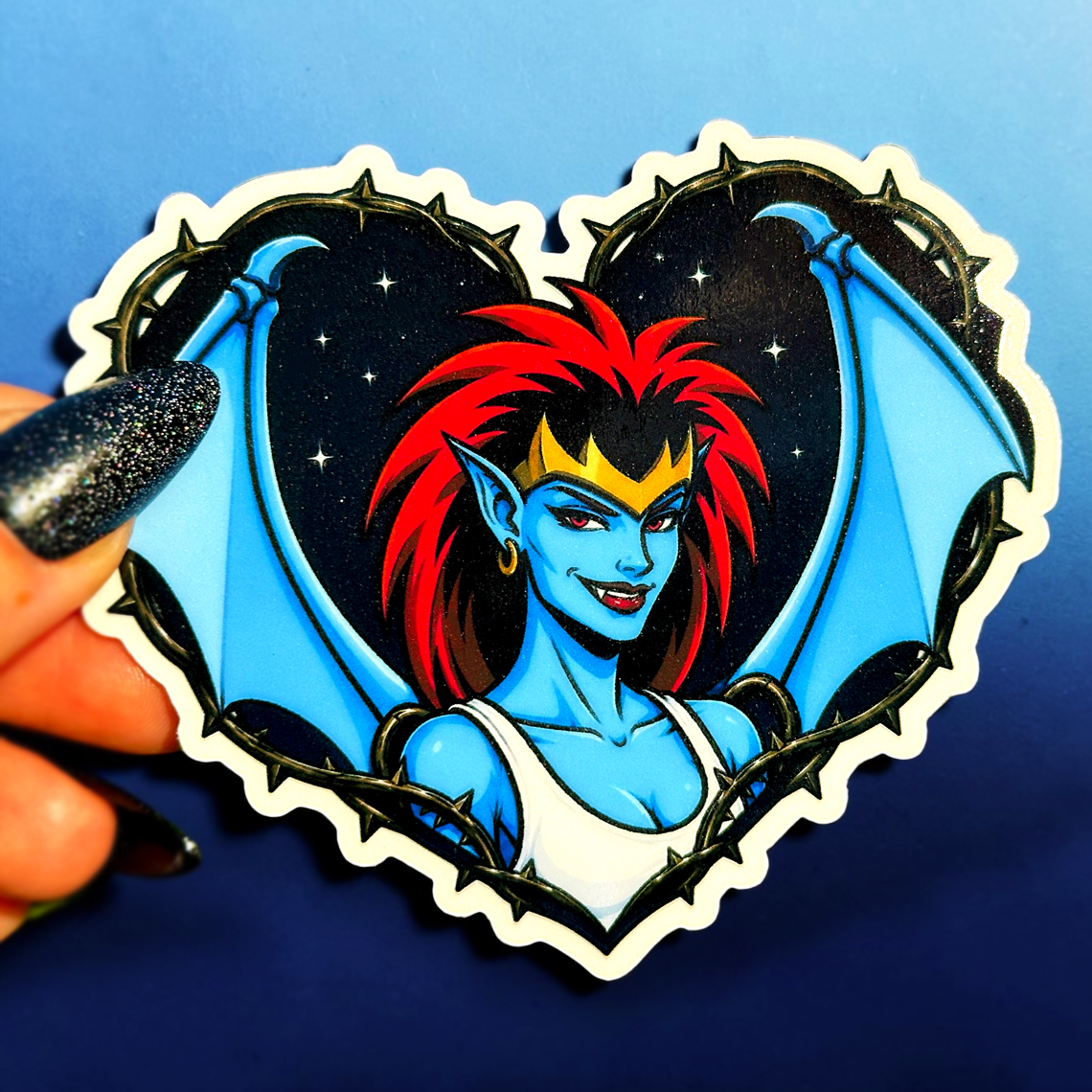 Demona Thorn Heart Sticker