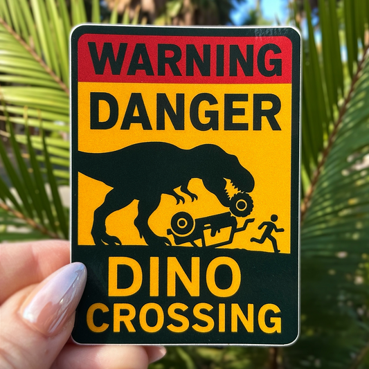 Dino Crossing Sticker