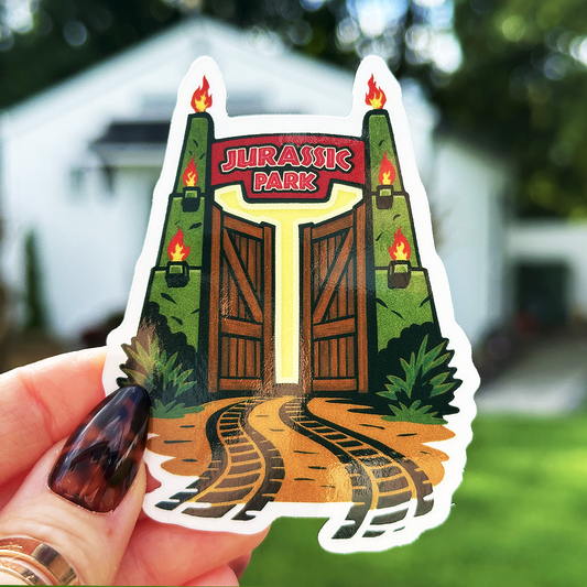 Jurassic Park Gate Sticker