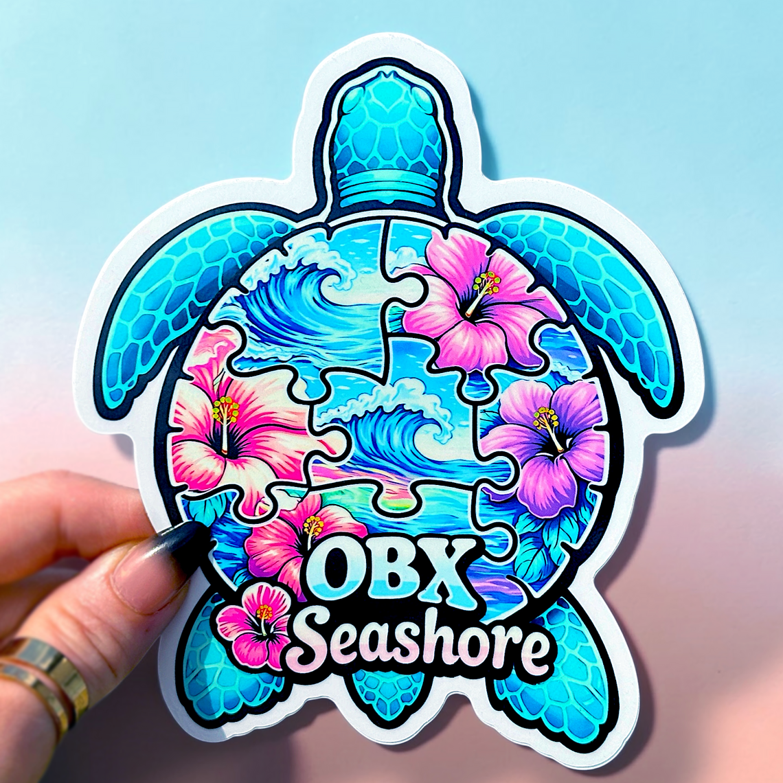 OBX Seashore Turtle Decal