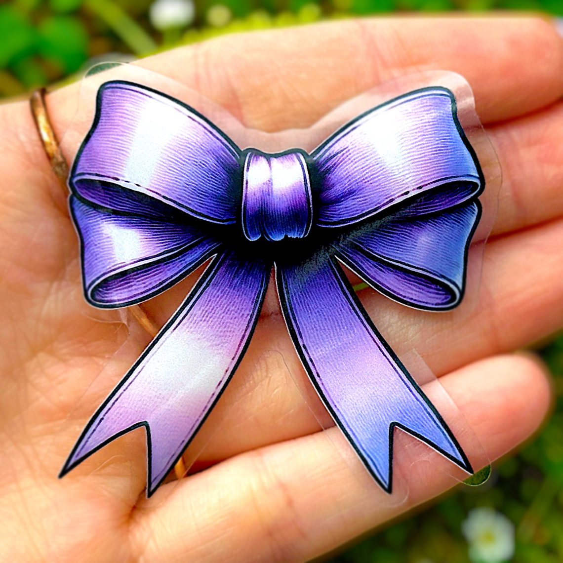 Purple Bow Neat Sticker