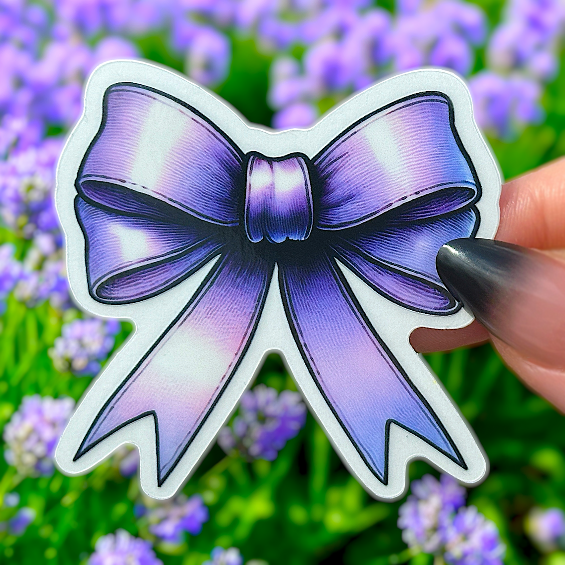 Purple Bow Neat Sticker