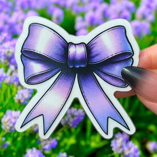 Purple Bow Neat Sticker