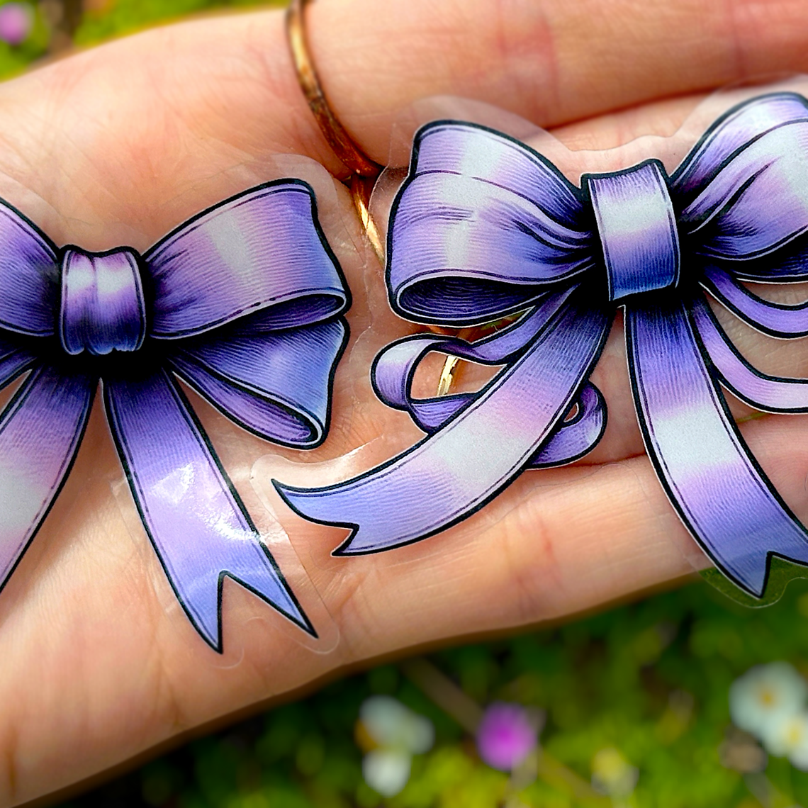 Purple Bow Sticker Bundle