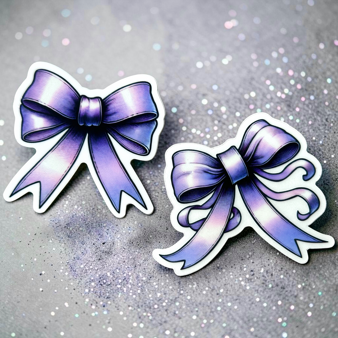 Purple Bow Sticker Bundle