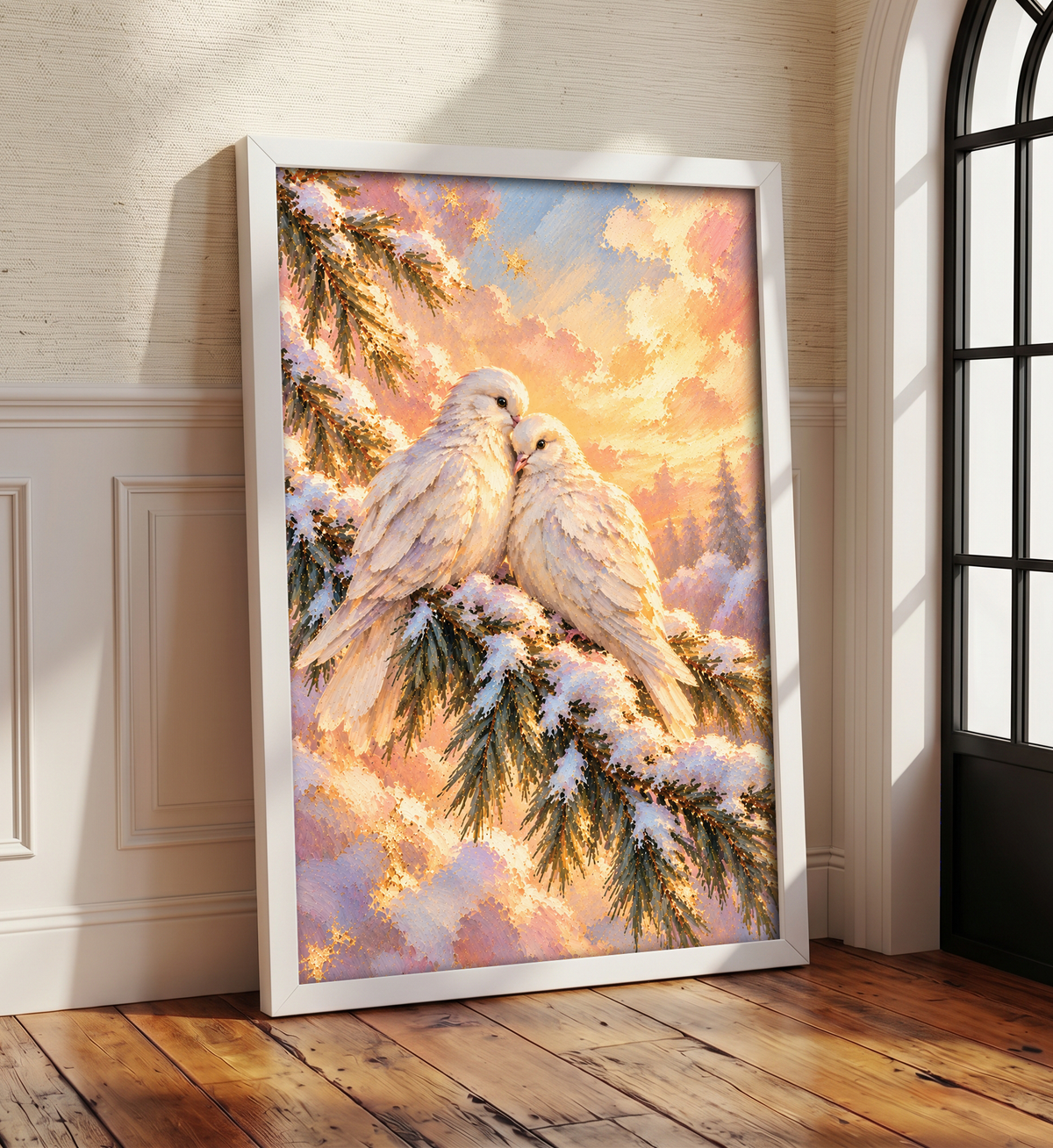 Morning Doves Art Print