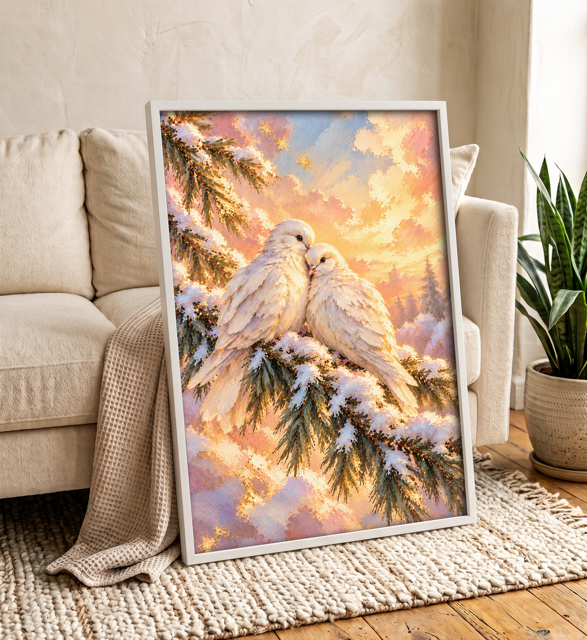 Morning Doves Art Print
