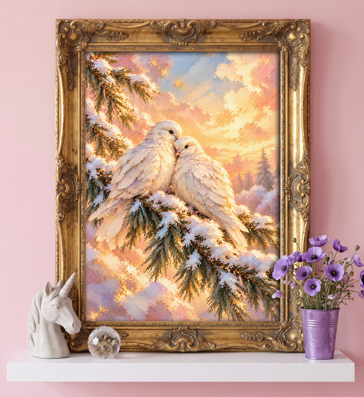 Morning Doves Art Print