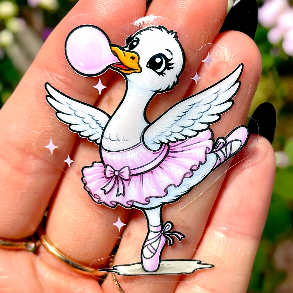 Silly Goose Ballerina Sticker