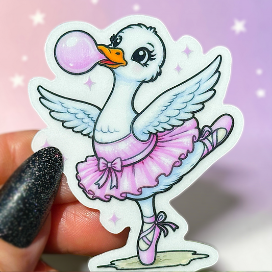 Silly Goose Ballerina Sticker