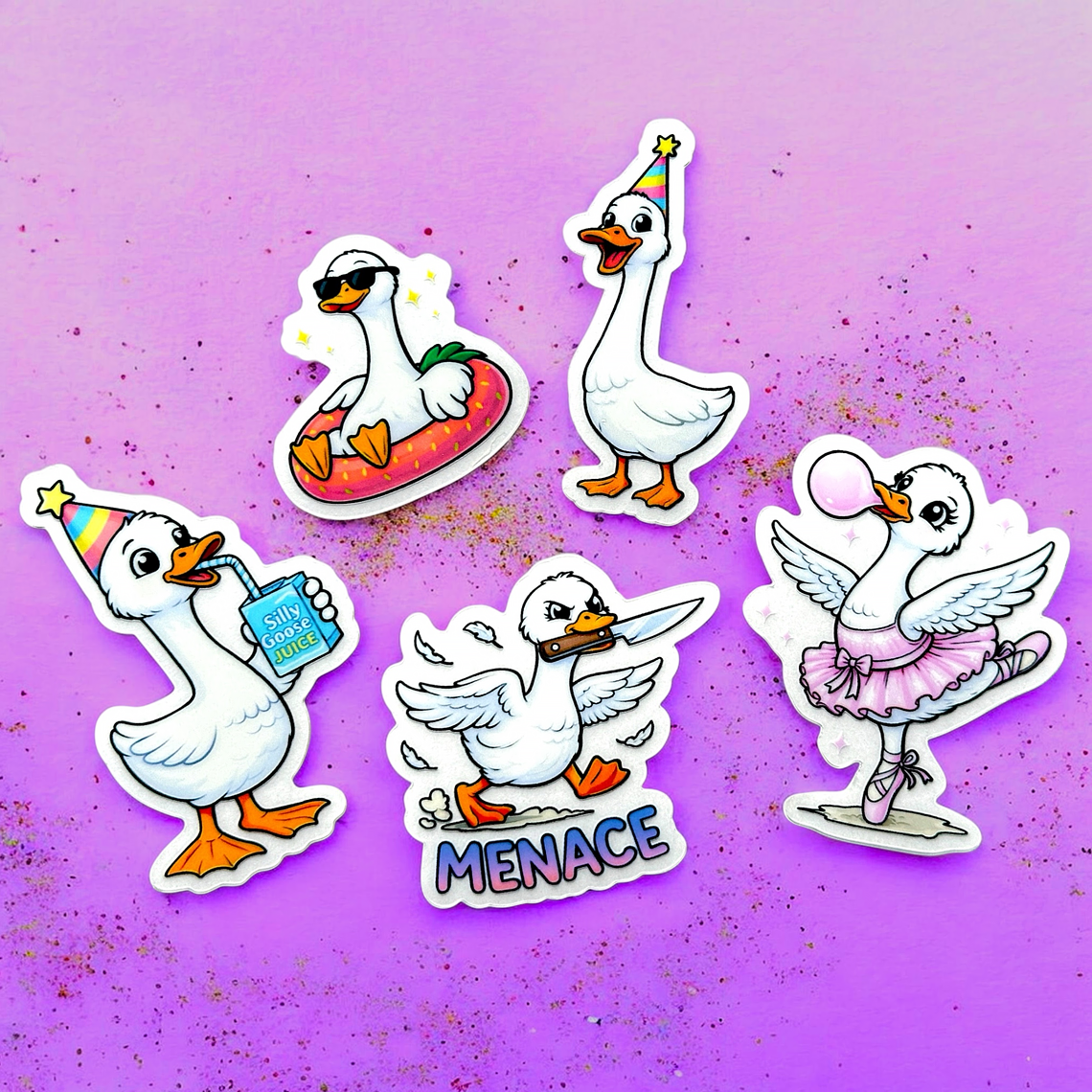 Sticker Bundle Goose Silly Goose Sticker Pack – PopStickerMerch