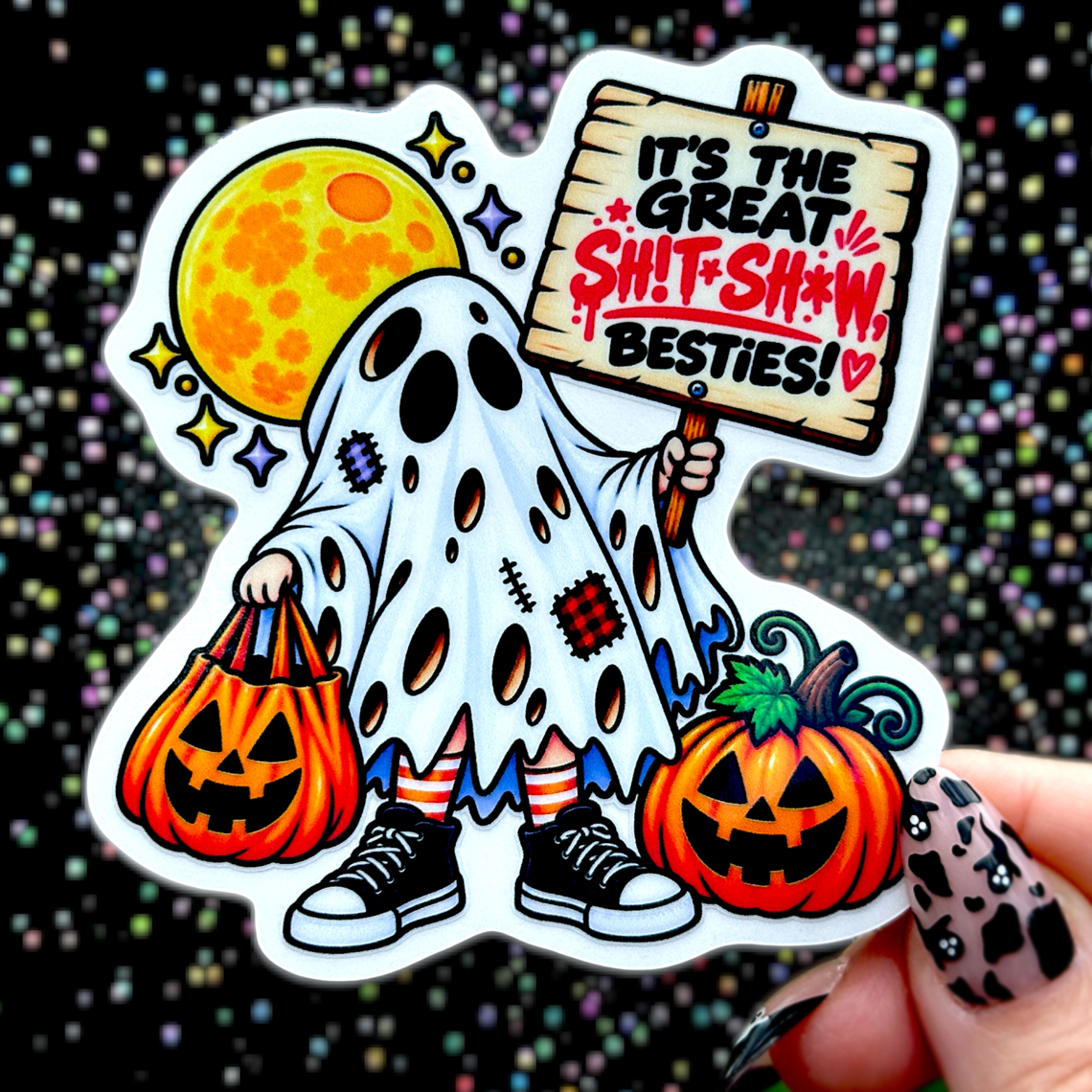 Great Shit Show Ghost Halloween Sticker