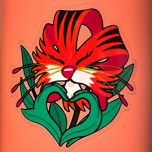 Alice in Wonderland Tiger Lily talking flower vinyl sticker