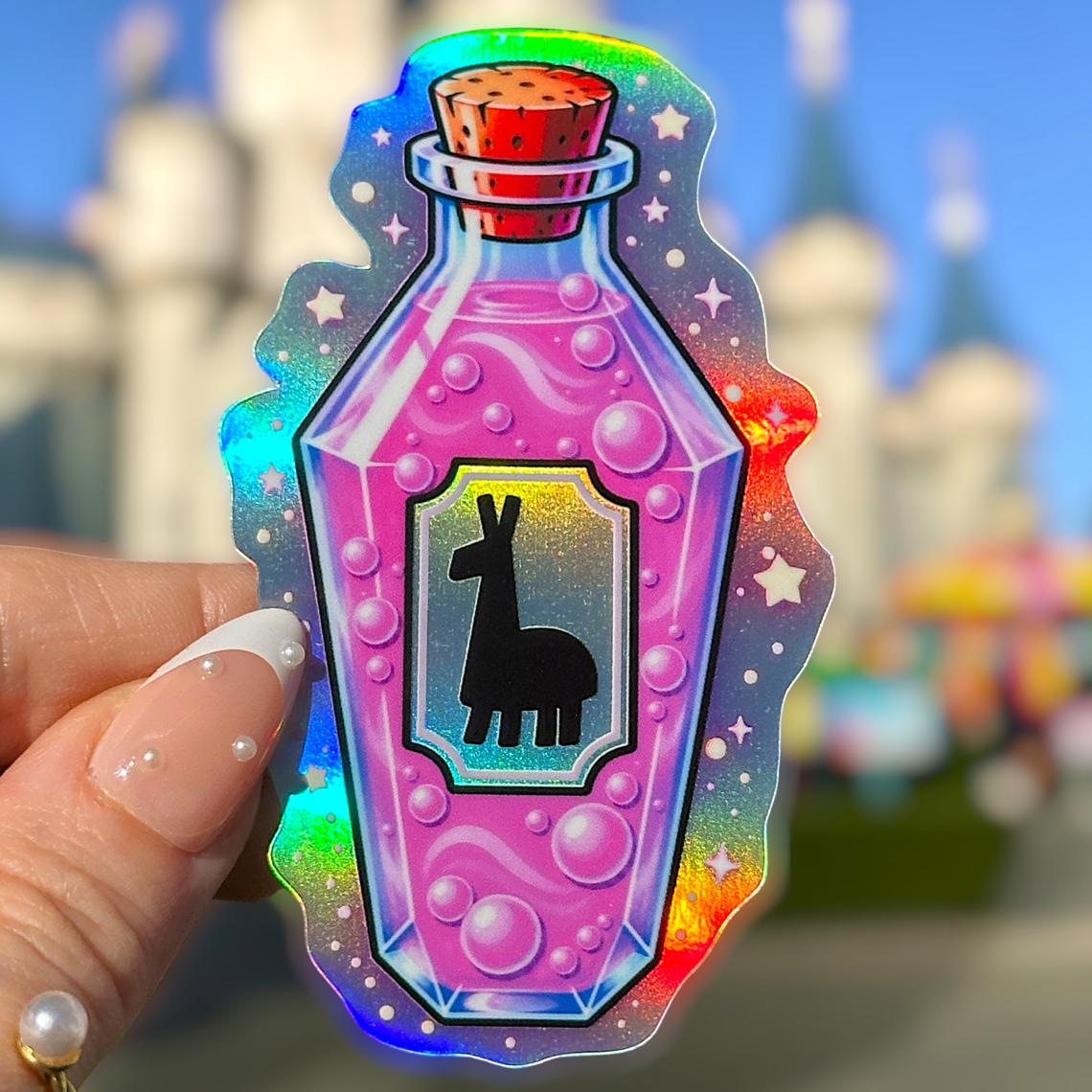 Llama Poison Holographic Sticker
