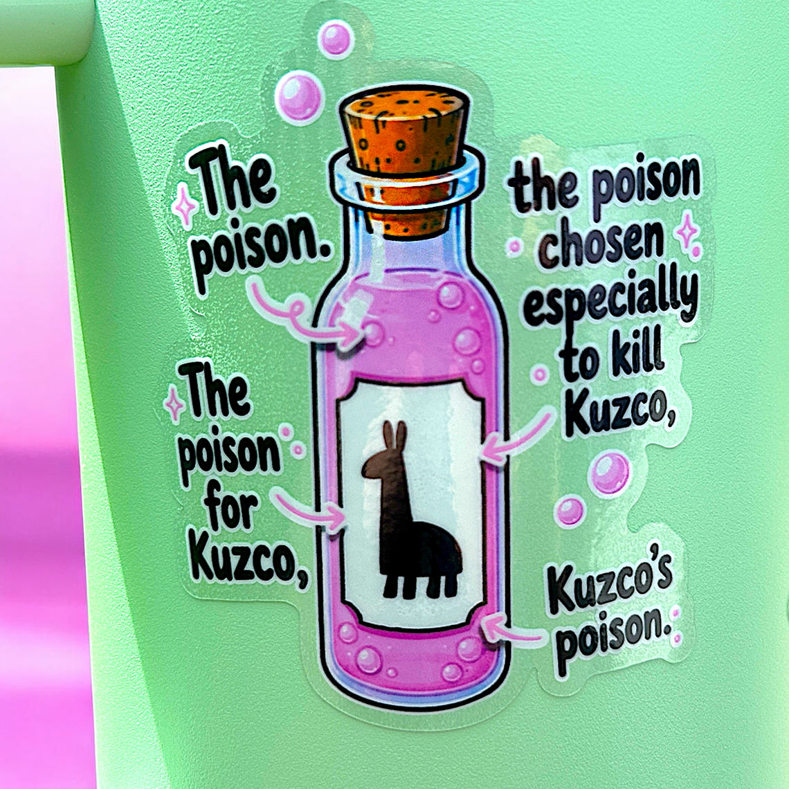 Kuzco's Poison Llama Extract Sticker