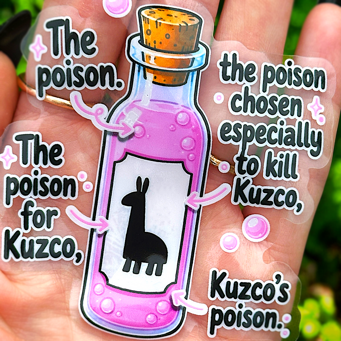 Kuzco's Poison Llama Extract Sticker